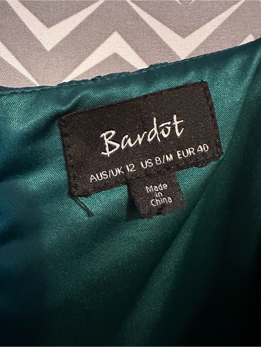 Bardot | Gia Forest Green Lace Bodycon Midi Dress, 8/M - Picture 8 of 9